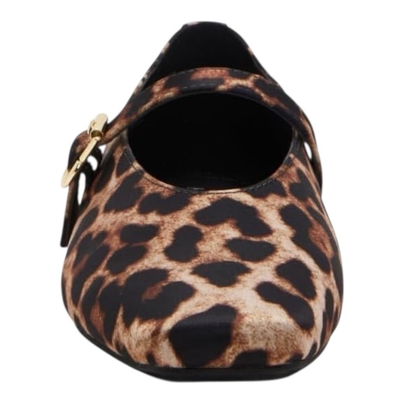 Leopard Print Women's Mary Jane Flats - Picture 2 of 7